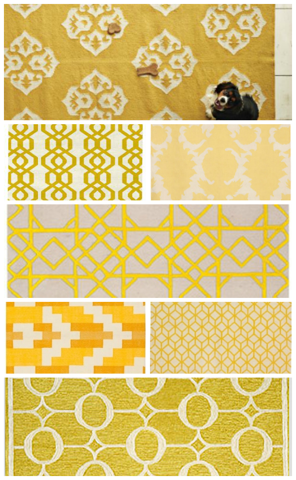 yellow rugs