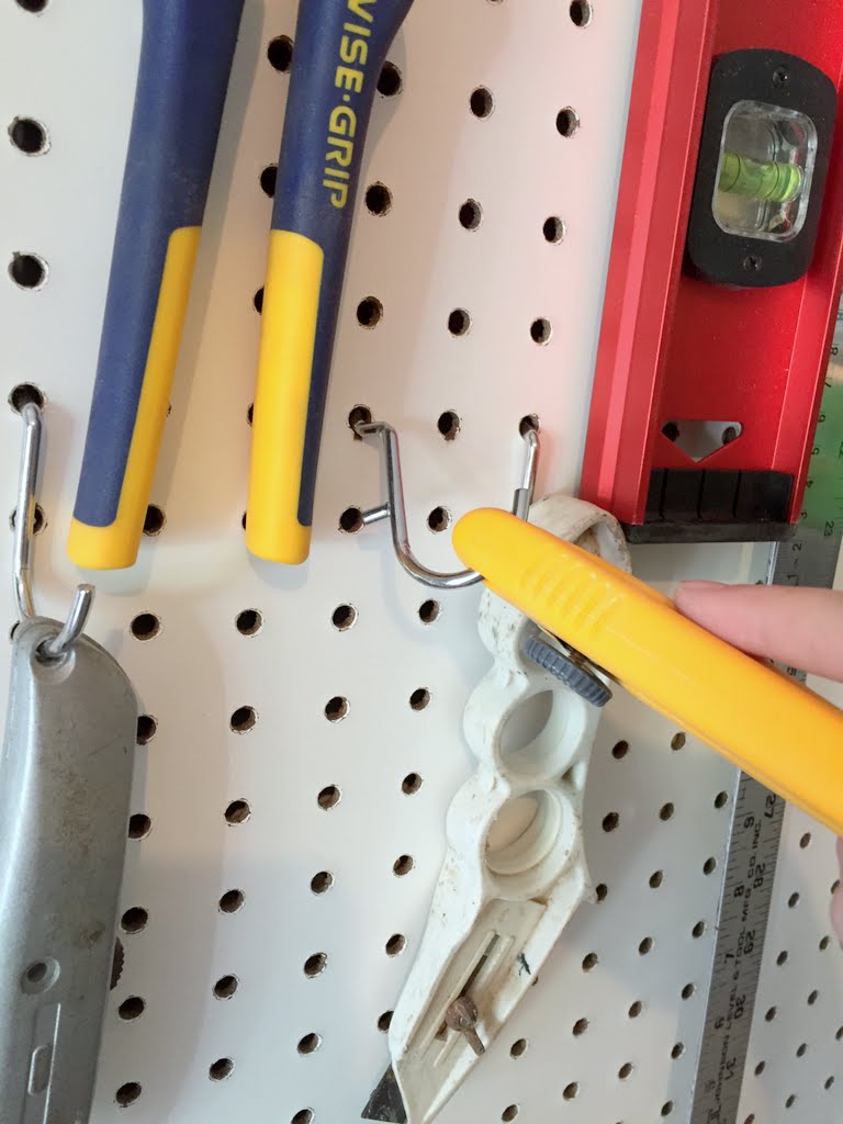 DIYTip: How to Keep Pegboard Hooks from Falling Off