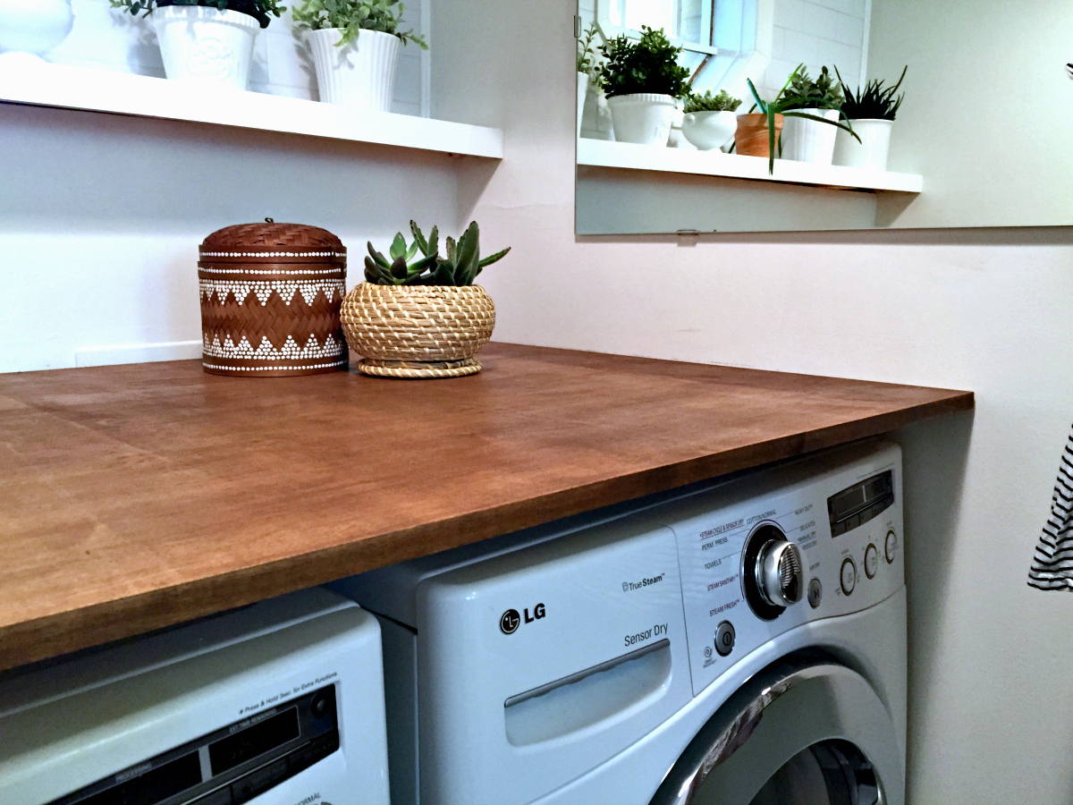 How To Make An Easy DIY Countertop For Laundry Room