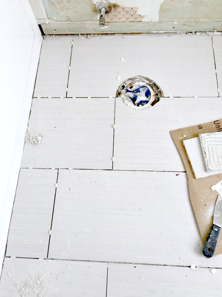 correcting as much as possible in master bath tile floor