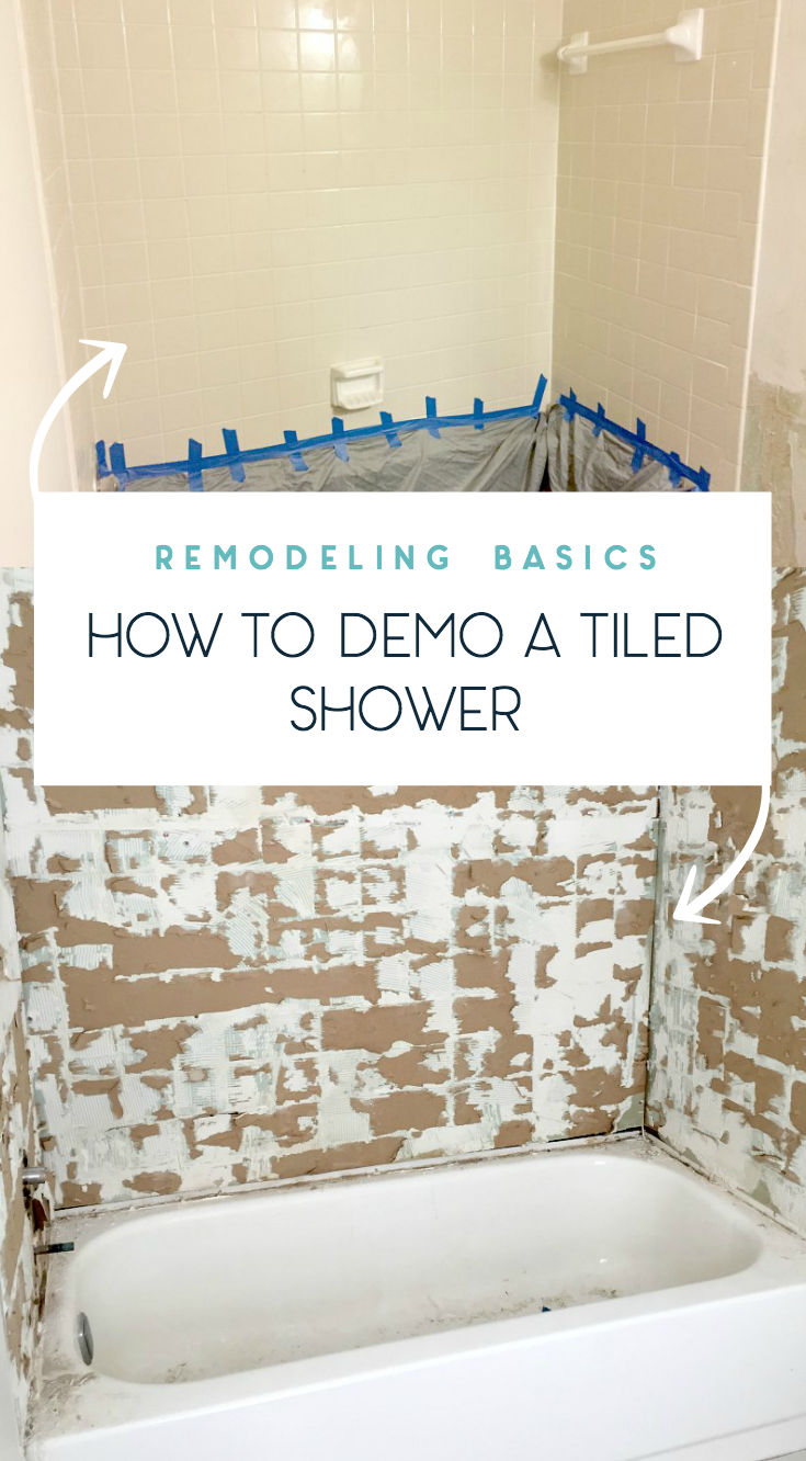 how to remove old tiled shower - remodeling and demo basics