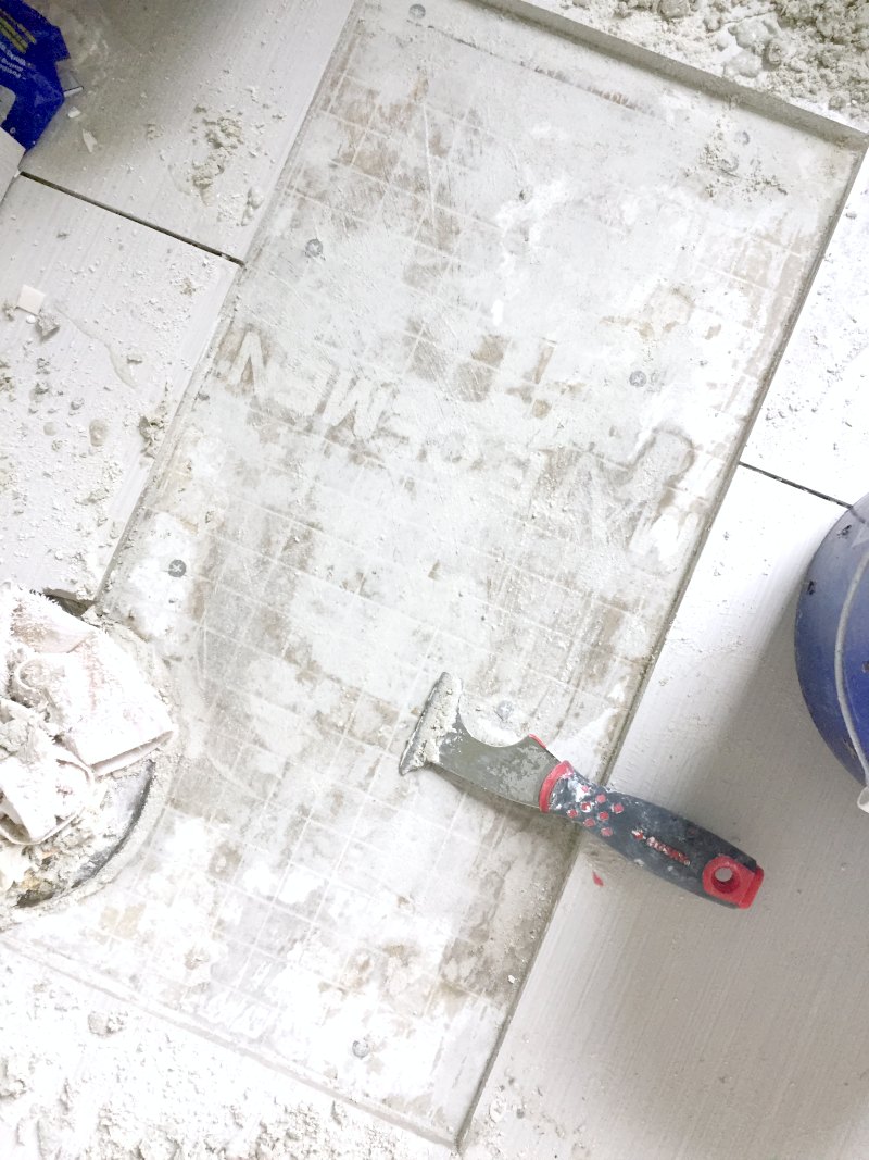removed tile adhesive