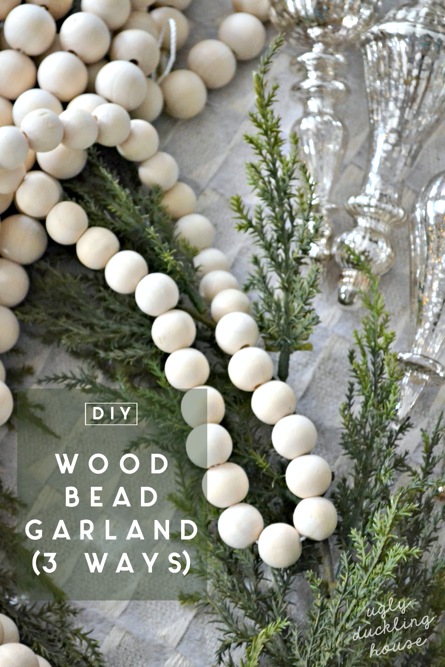 DIY Wood Bead Christmas Garland - So Much Better With Age