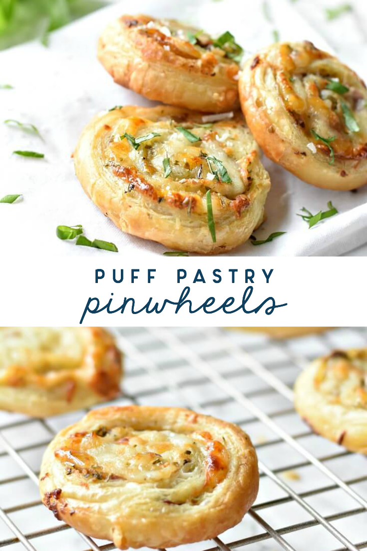 puff pastry pinwheels with prosciutto