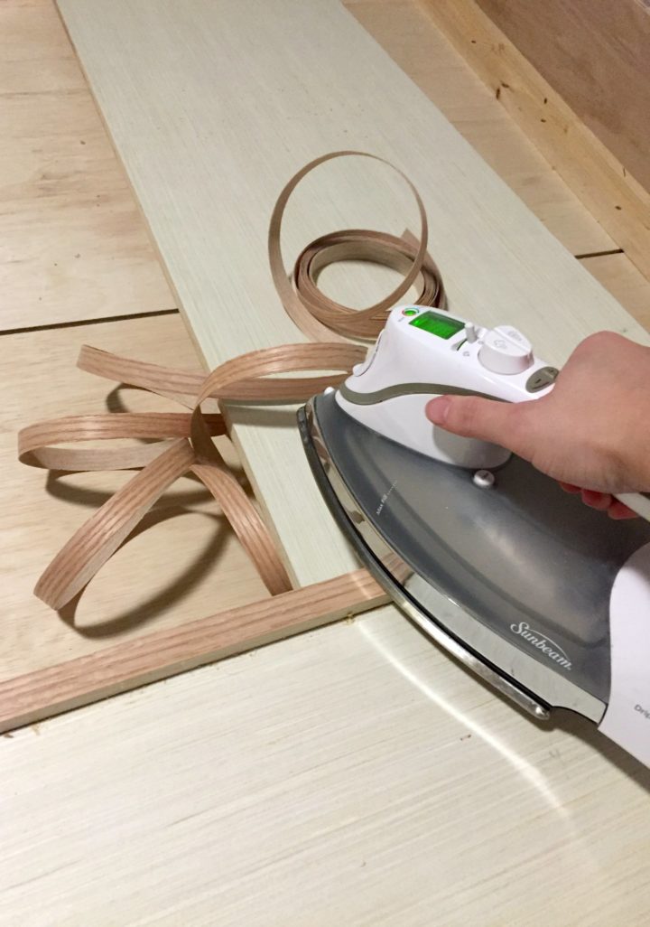 iron on veneer edge banding on plywood