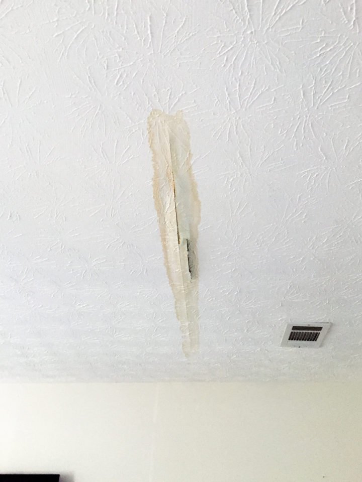 stain on living room ceiling