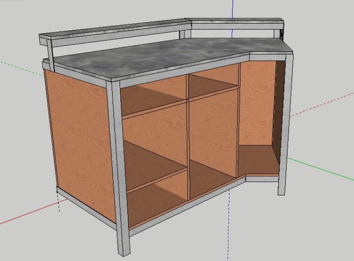 Wood and Metal Industrial Desk