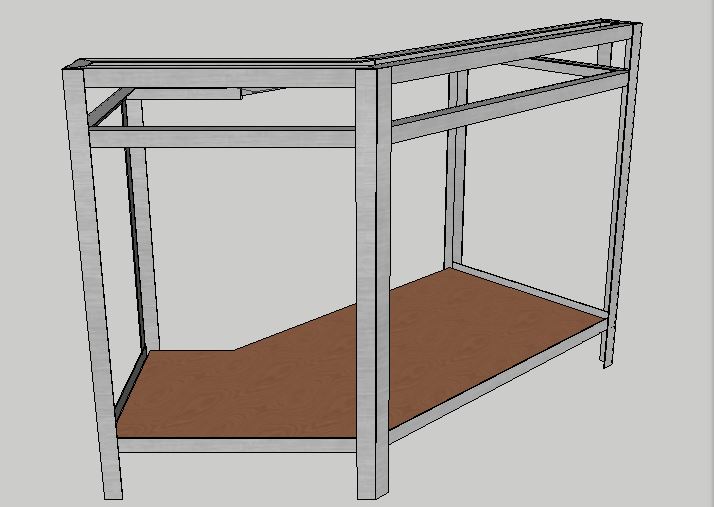 Wood and Metal Industrial Desk