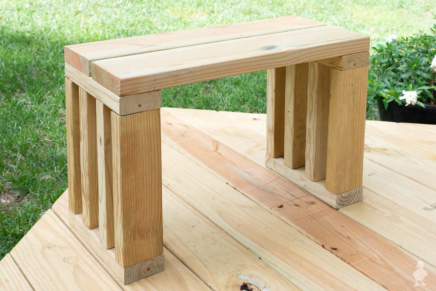 diy scrap wood outdoor bench seat - garden bench plans - deck boards and scrap 2x4s