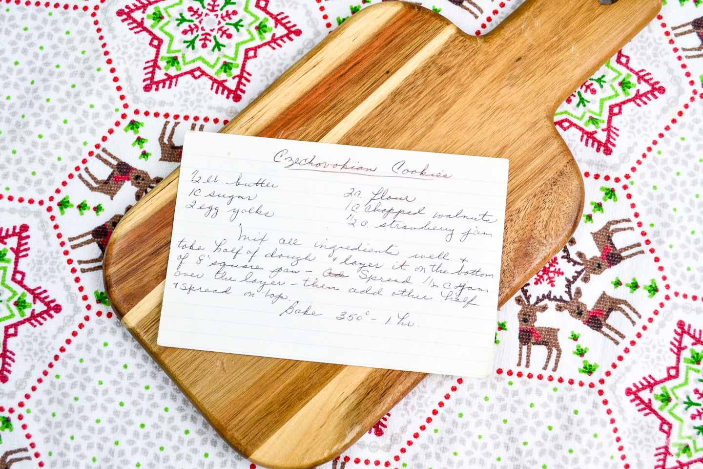 cookie recipe in my grandmother - granny's - handrwriting
