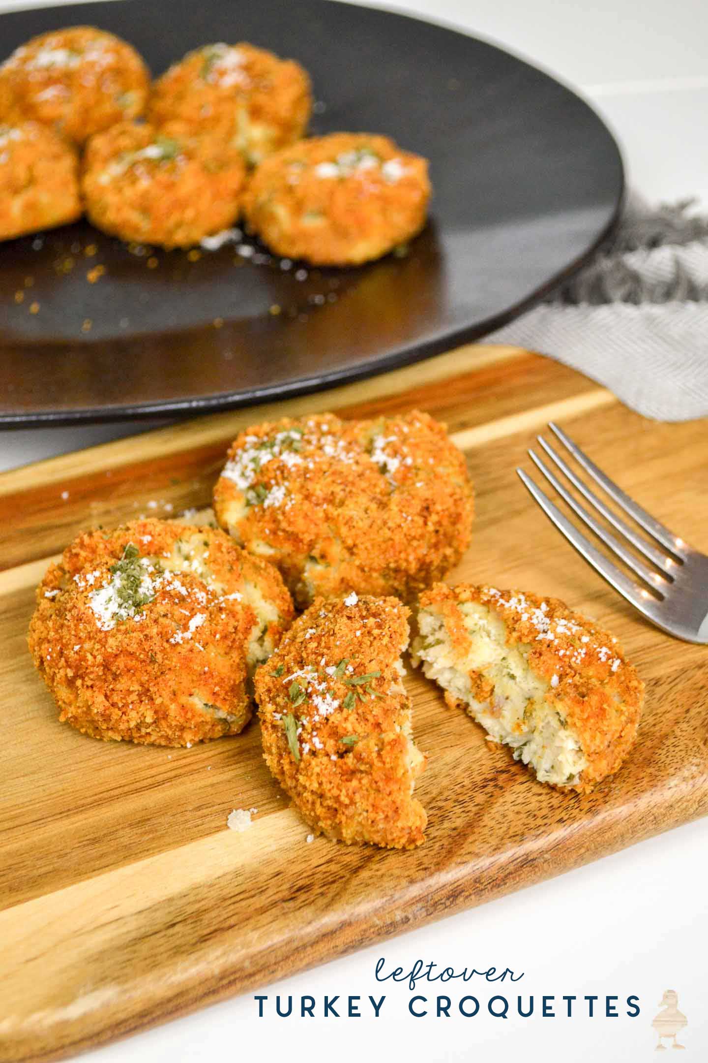 Baked Leftover Turkey or Chicken Croquettes Recipe • Ugly Duckling House