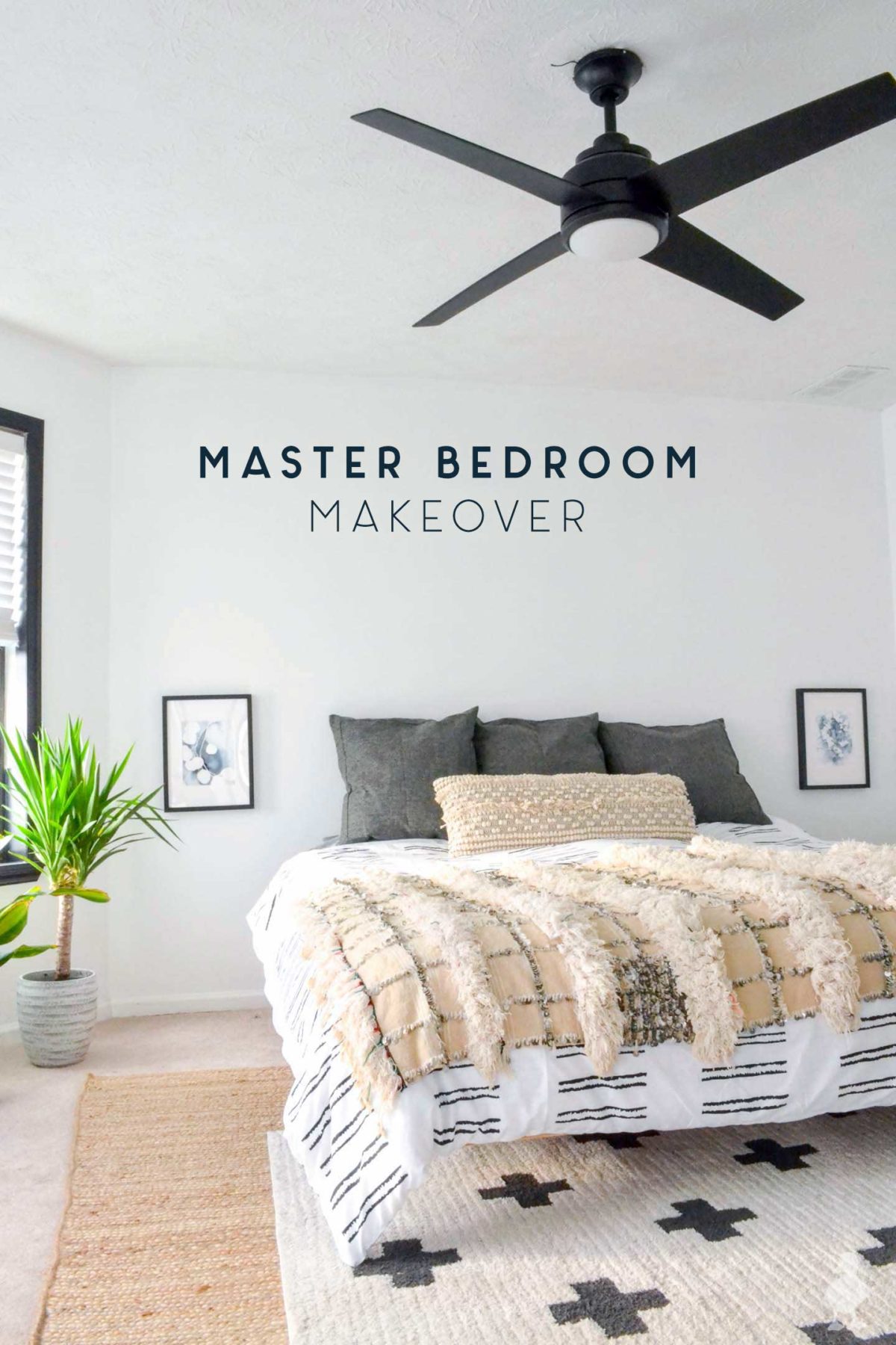 master bedroom makeover - scandiboho style