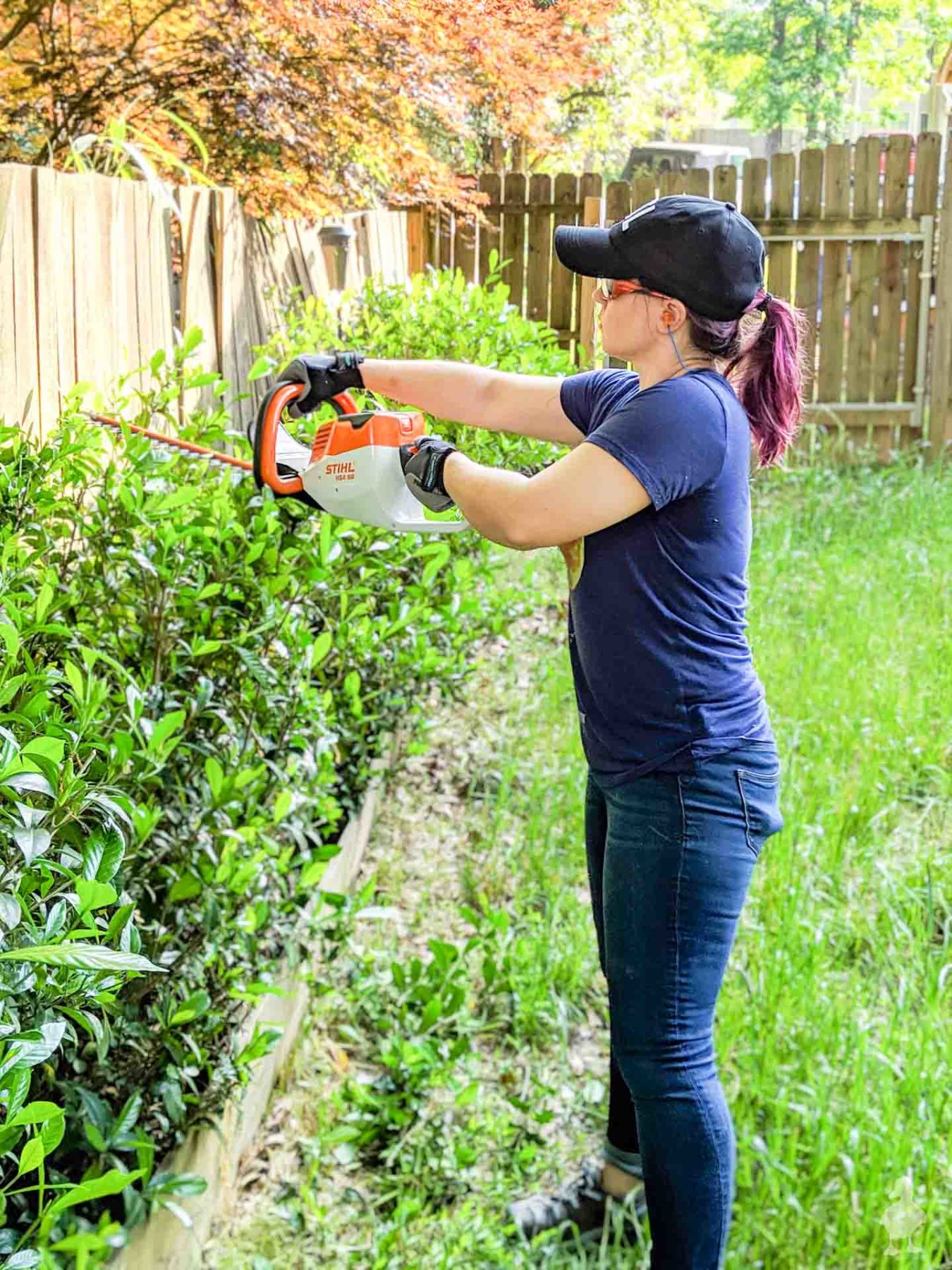 STIHL battery powered hedge trimmer