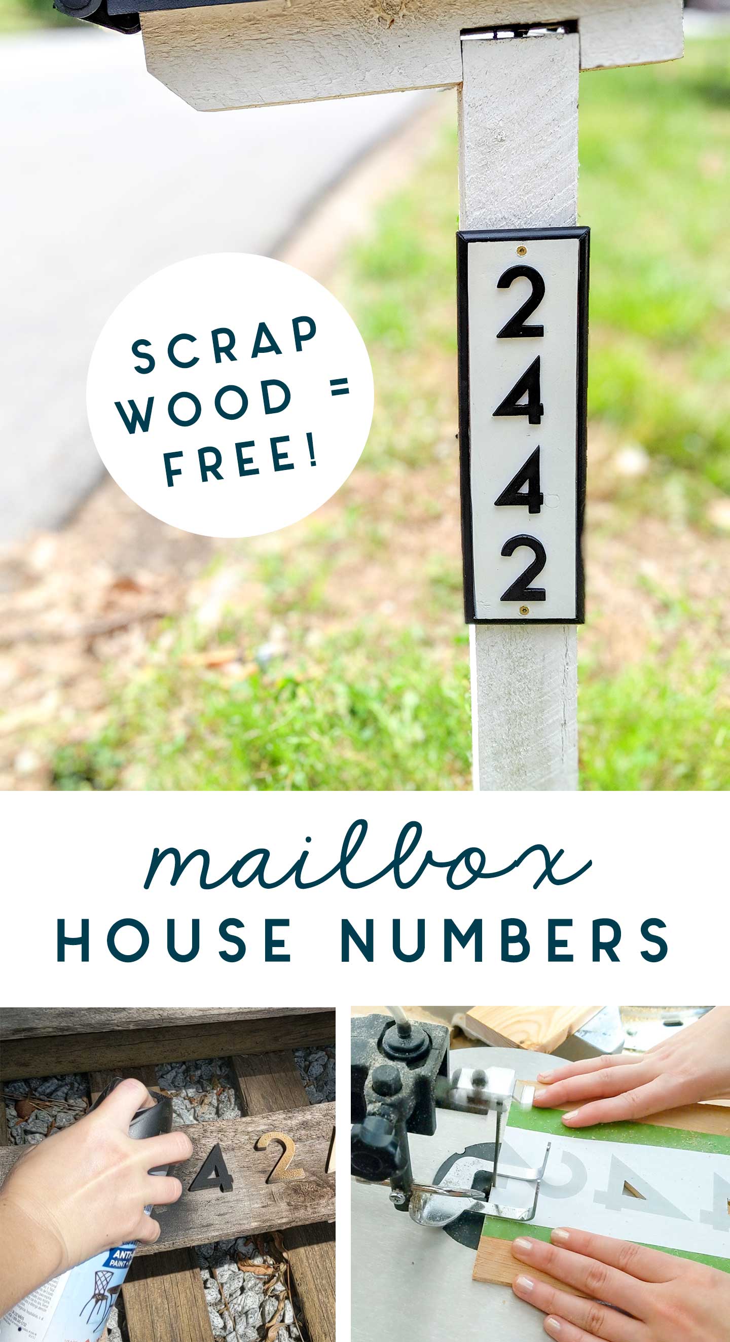 Diy House Numbers Sign For The Mailbox Ugly Duckling House