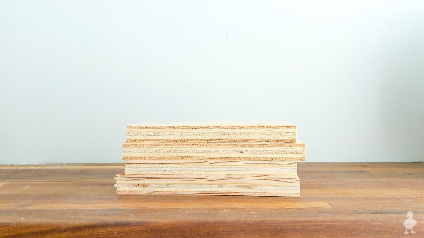 stacked 3/4" plywood