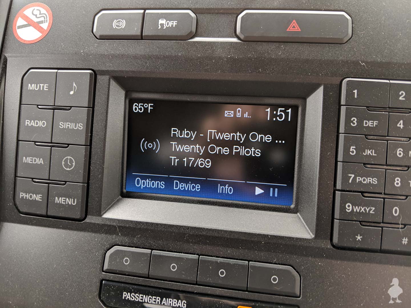 Ruby came on the radio as a good sign for our trip