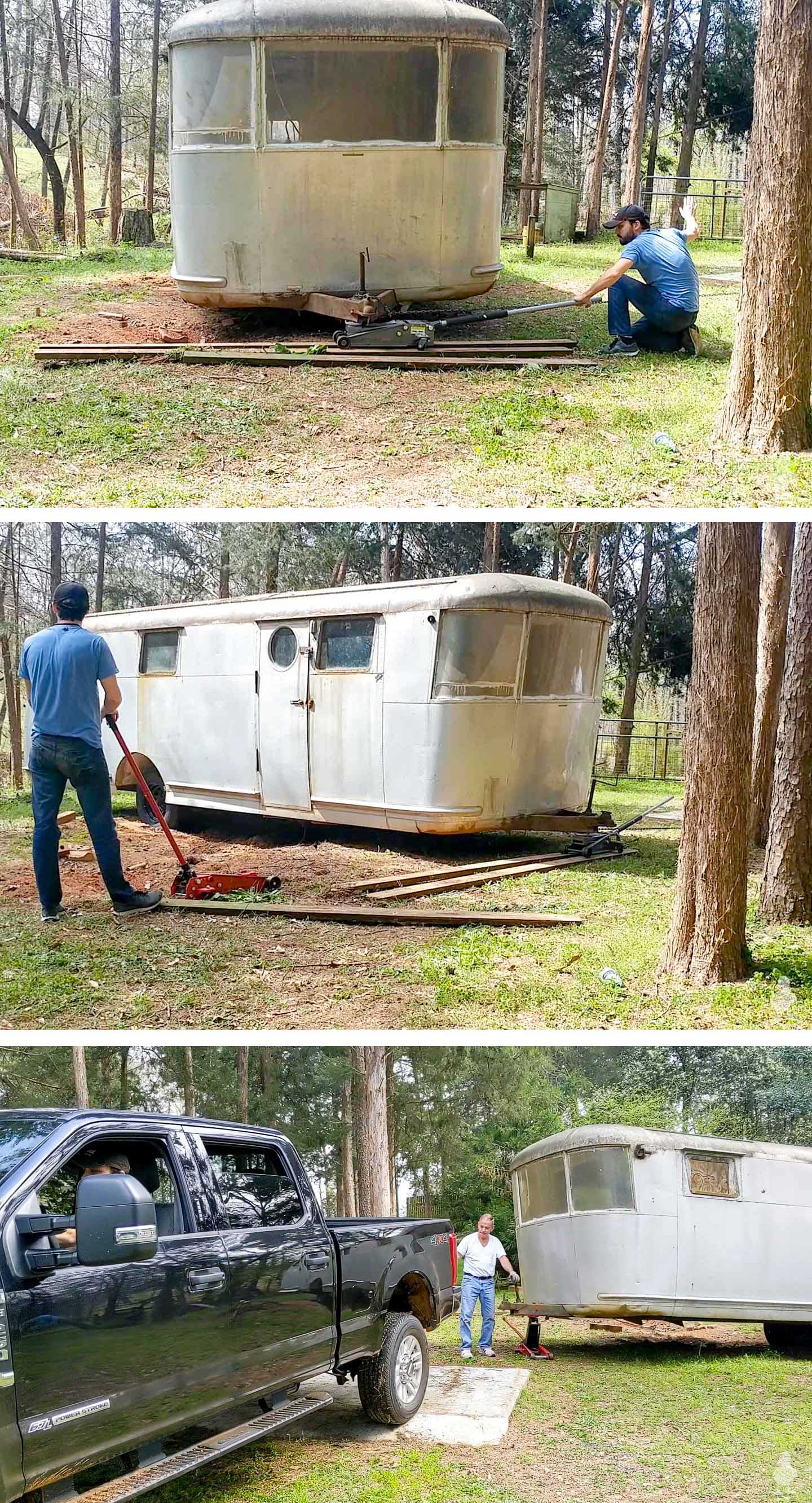 Rubys-Revival-turning-the-camper-around-and-hooking-it-up-to-the-truck how to move an airstream