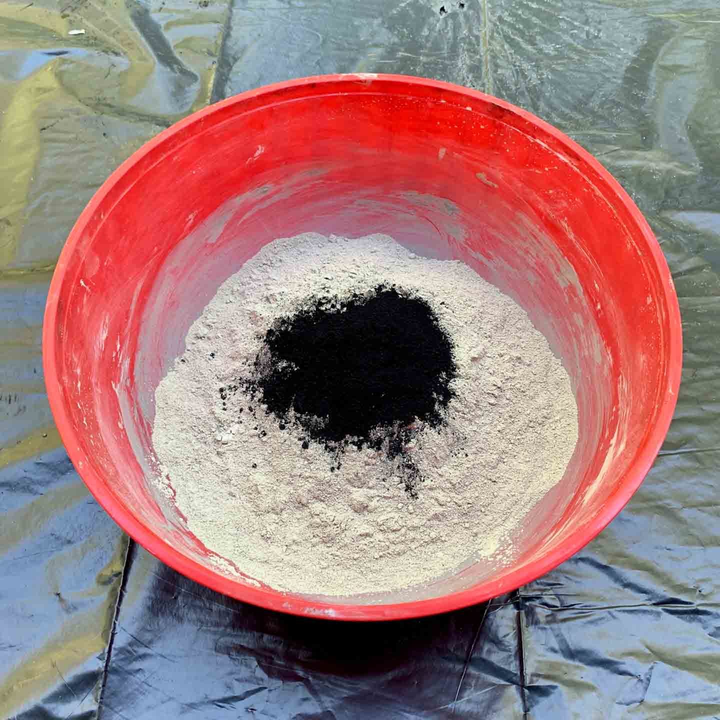 cement mix with pigment for diy cement candleholder