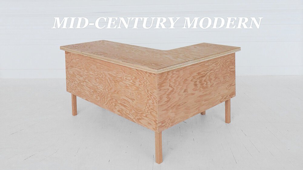 Mid-Century Modern L-shaped desk 